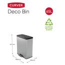 Curver Tretmülleimer Deco Rechteckig 65L N