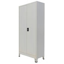 Büroschrank Mit 2 Türen Stahl 90X40X180 Cm Grau