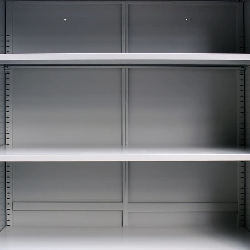 Büroschrank mit 2 Türen Stahl 90x40x180 cm Grau