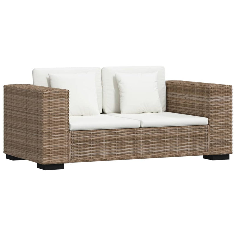 2-Sitzer Sofa Echtes Rattan