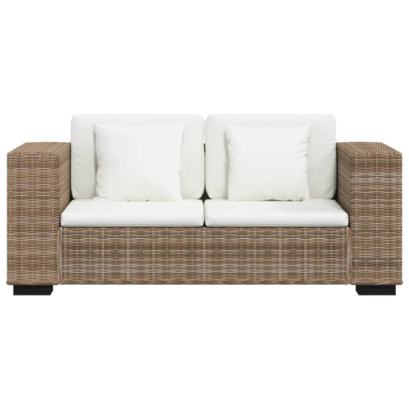 2-Sitzer Sofa Echtes Rattan