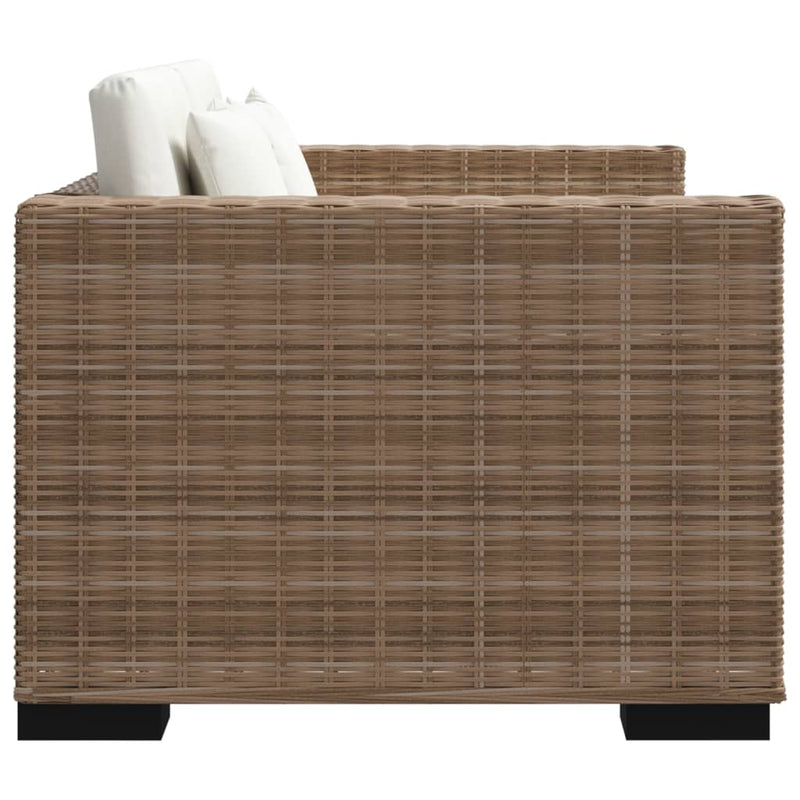 3-Sitzer Sofa Echtes Rattan