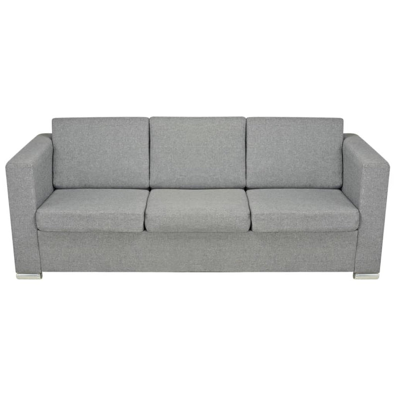 3-Sitzer-Sofa Stoff Hellgrau