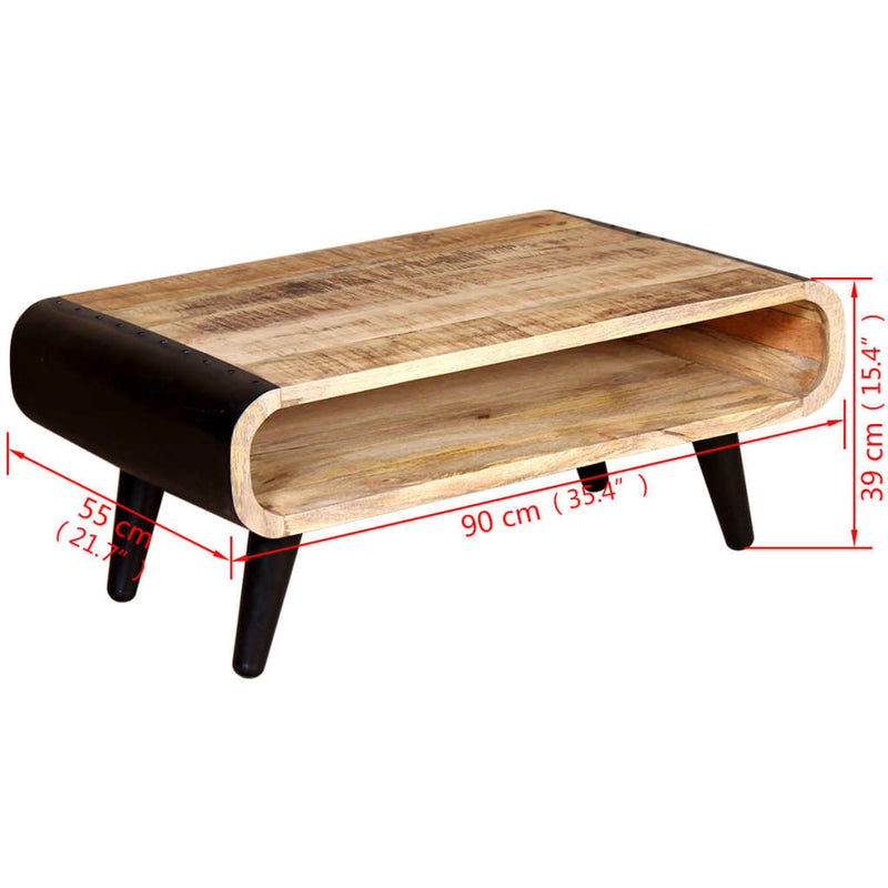 Couchtisch Raues Mangoholz 90x55x39 cm