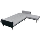 Schlafsofa L-Form Stoff Und Grau