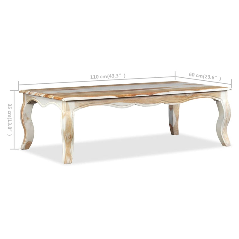 Couchtisch Massivholz 110 x 60 x 35 cm