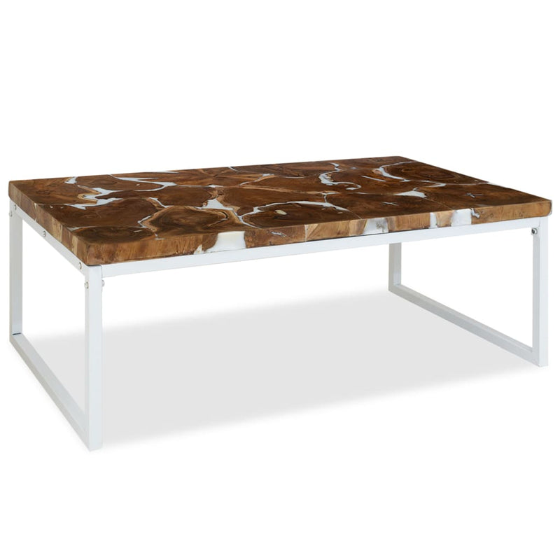 Couchtisch Teak Harz 110x60x40 cm