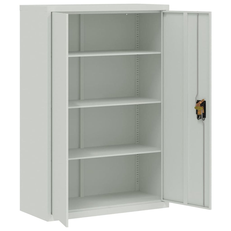 Aktenschrank 90×40×140 cm Stahl Grau