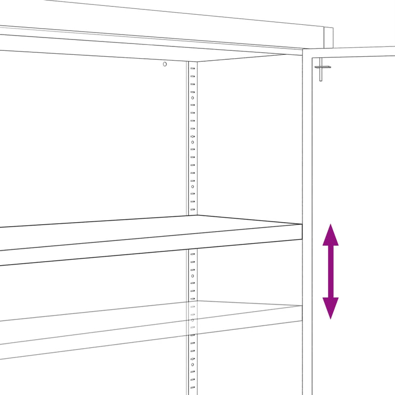 Aktenschrank 90×40×140 cm Stahl Grau