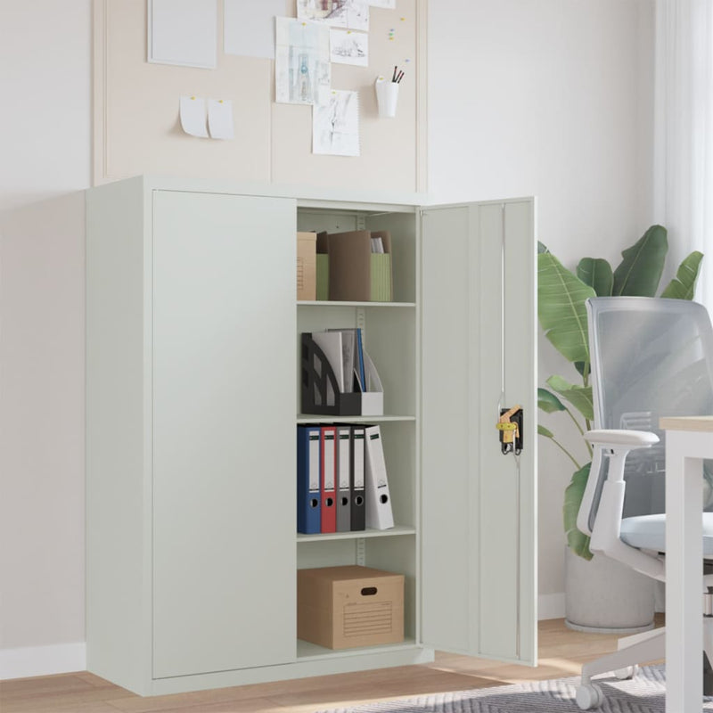 Aktenschrank 90×40×140 cm Stahl Grau