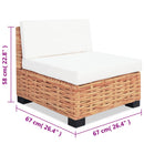 Sofagarnitur 27-Tlg. Natürliches Rattan