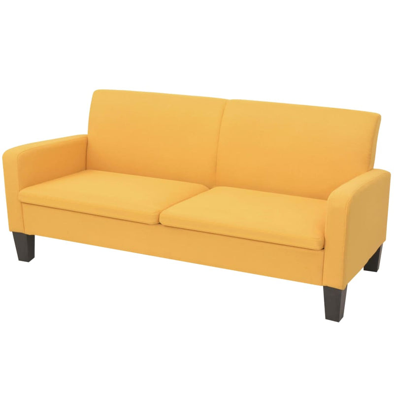 3-Sitzersofa 180 x 65 x76 cm Gelb