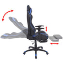 Neigbarer Racing-Bürostuhl Mit Fußstütze