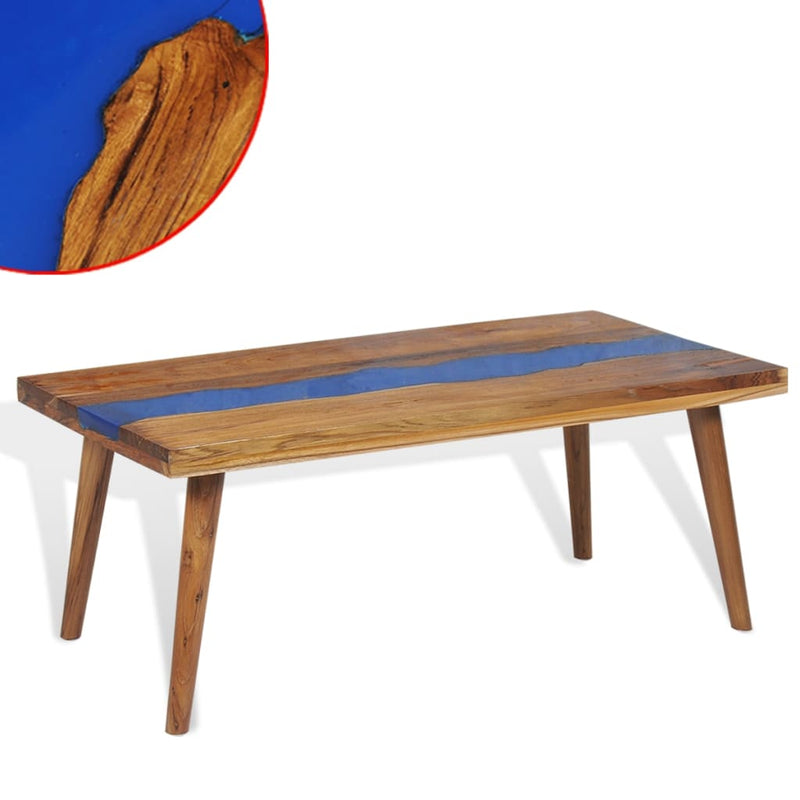 Couchtisch Teak Harz 100x50x40 cm