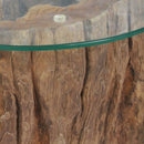Couchtisch Teak Glas 50X40 Cm