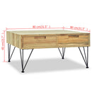 Couchtisch 80X80X40 Cm Massivholz Teak