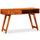 Schreibtisch Massivholz 118 X 50 X 76 Cm Schwarz