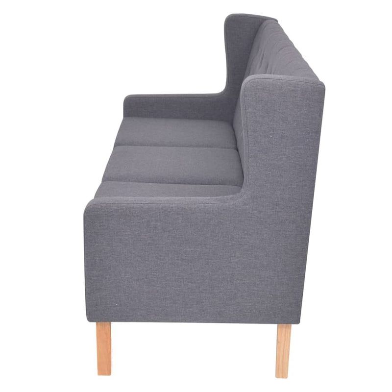 3-Sitzer Sofa Stoff Grau