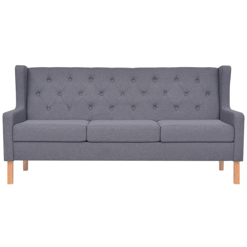 3-Sitzer Sofa Stoff Grau