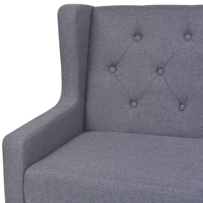 3-Sitzer Sofa Stoff Grau