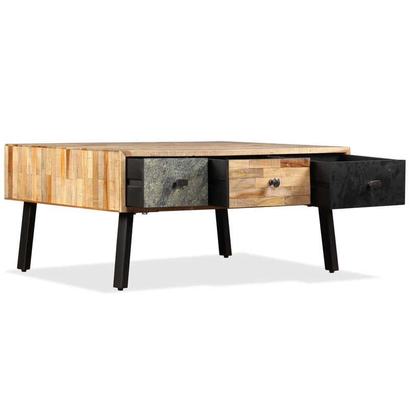 Couchtisch Recyceltes Massivholz Teak 90x65x40 cm