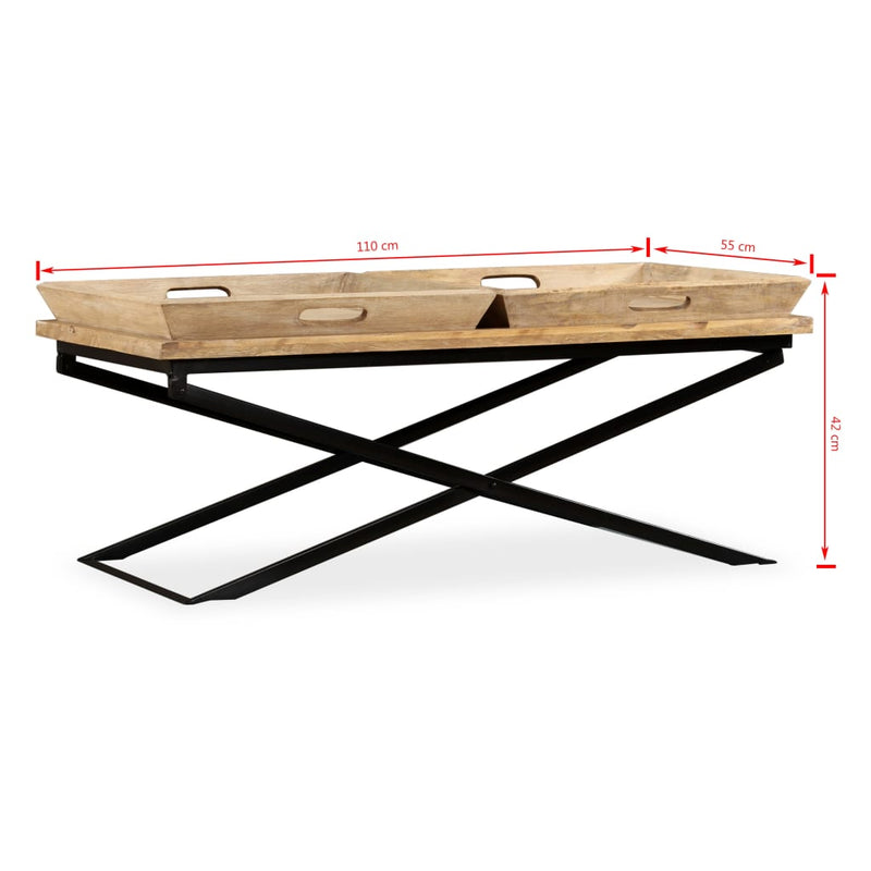 Couchtisch Mangoholz Massiv 110 x 55 x 42 cm