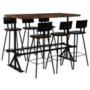 Bar-Set 3-Tlg. Altholz Massiv Mehrfarbig