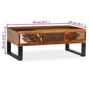 Couchtisch Massivholz Palisander 90X50X35 Cm