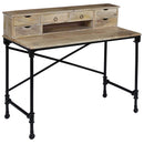 Schreibtisch Mangoholz Massiv Und Stahl 110 X 50 X 96 Cm
