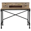 Schreibtisch Mangoholz Massiv Und Stahl 110 X 50 X 96 Cm