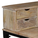 Schreibtisch Mangoholz Massiv Und Stahl 110 X 50 X 96 Cm