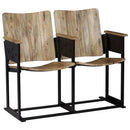 2-Sitzer-Bank Massivholz Mango Und Stahl