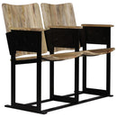 2-Sitzer-Bank Massivholz Mango Und Stahl