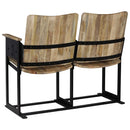 2-Sitzer-Bank Massivholz Mango Und Stahl