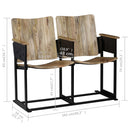 2-Sitzer-Bank Massivholz Mango Und Stahl
