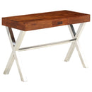 Schreibtisch Massivholz Mit Honigfarbenem Finish 110X50X76 Cm