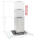 Insel-Dunstabzugshaube 90 Cm Lcd Touch-Sensor 756 M³/H Led