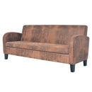 Sofa Wildleder-Optik Braun