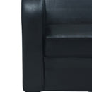 Sofa Kunstleder Schwarz