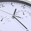 Wanduhr Mit Quarzwerk, Hygrometer Und Thermometer 30 Cm