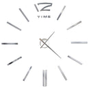 3D-Wanduhr Modernes Design 100 Cm Xxl Silbern