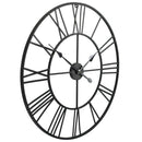 Wanduhr Vintage Mit Quarzwerk Metall 80 Cm Xxl Weiß