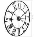 Wanduhr Vintage Mit Quarzwerk Metall 80 Cm Xxl Weiß