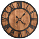 Wanduhr Vintage Mit Quarzwerk Holz Und Metall 60 Cm Xxl