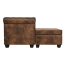 Chesterfield-Sofa L-Form Kunstwildleder