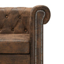 Chesterfield-Sofa L-Form Kunstwildleder