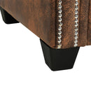 Chesterfield-Sofa L-Form Kunstwildleder