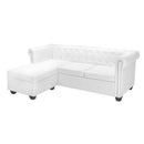 Chesterfield-Sofa L-Form Kunstwildleder