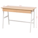 Schreibtisch 110X55X75 Cm Eichenbraun Und Weiß