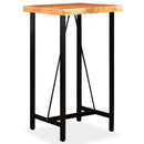 Bar-Set 3-Tlg. Massivholz Akazie Und Echtleder